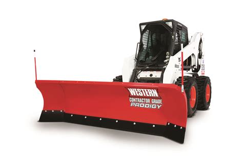 western prodigy skid steer plow|snow plow for skid steer.